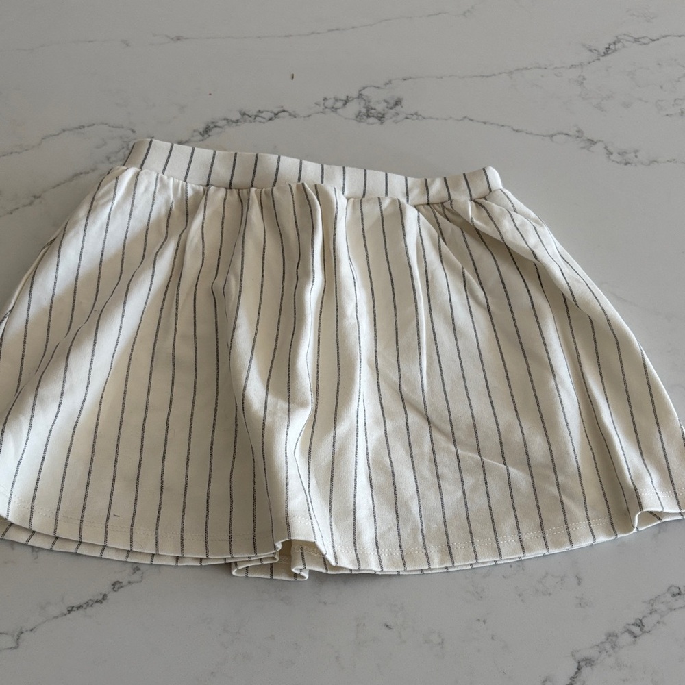 Habitual White Skirt with Black Stripes